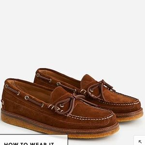 J Crew Camden crepe-sole slip-ons in English suede BE386